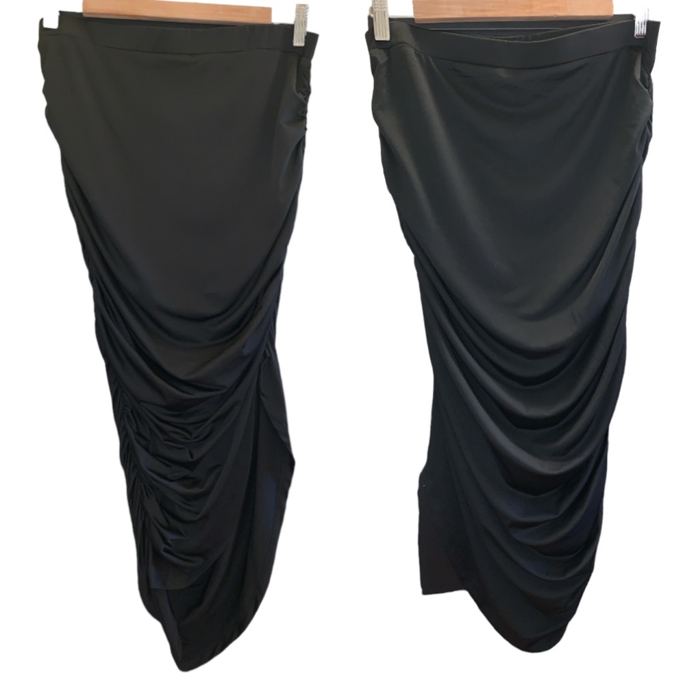 🆕WOT SHEIN Side Ruched Skirt High Low on Sides